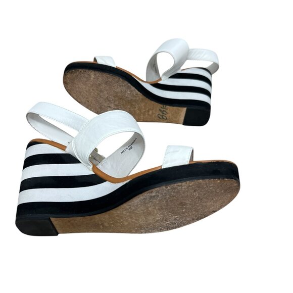 Kate Spade Bina white leather straps women's wedge sandals size 9 - Picture 11 of 12